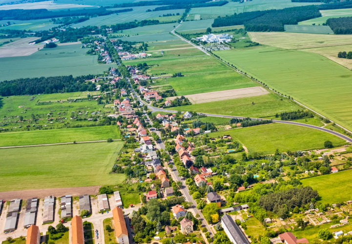 Baugrundstücke aus der Vogelperspektive