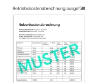 Betriebskostenabrechnung: In­fos & Mus­ter für Ver­mie­ter und Mie­ter